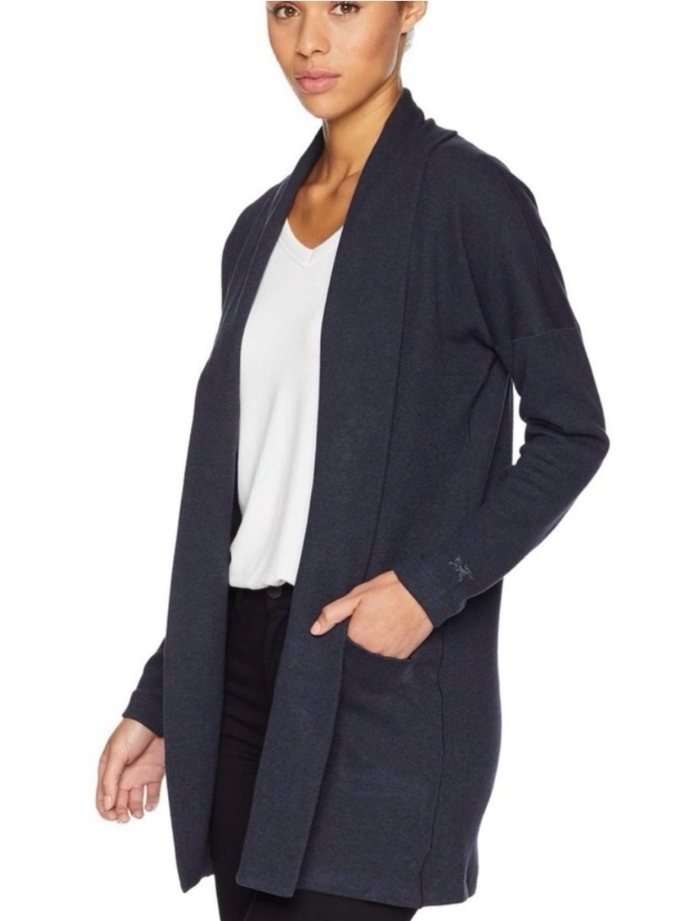 Arc'teryx Laina Cardigan Sweater Jacket Shawl Collar Athleisure Blue Size Small